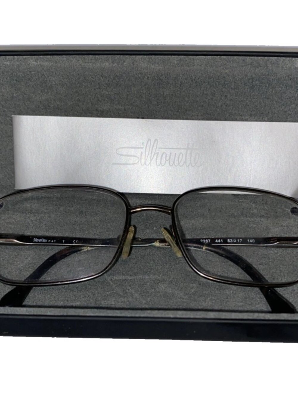 Silhouette Designer Glasses Frames w Case 2267 441 53-17 140 Silver Wire Rim